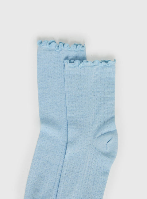 Daania Frill Socks Blue