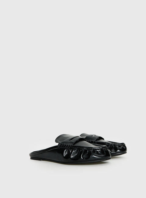 Hot Row Flat Loafers Black