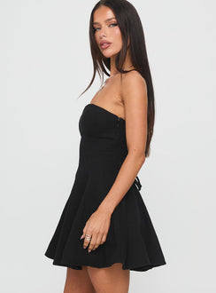 Zavira Strapless Romper Black
