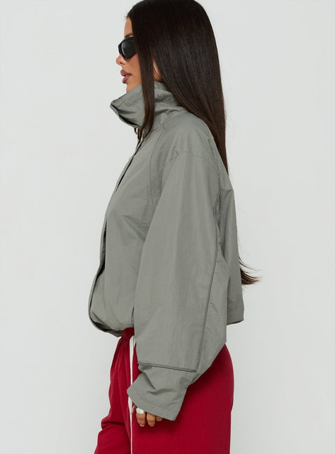 Shoreline Windbreaker Jacket Grey