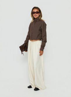 Bungala Oversized Relaxed Pants Ivory Petite