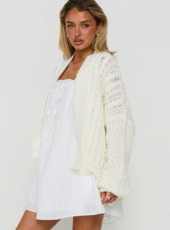 Abner Cable Cardigan Cream
