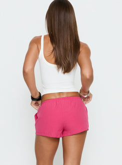 Makeli Micro Beach Short Fuchsia Stripe