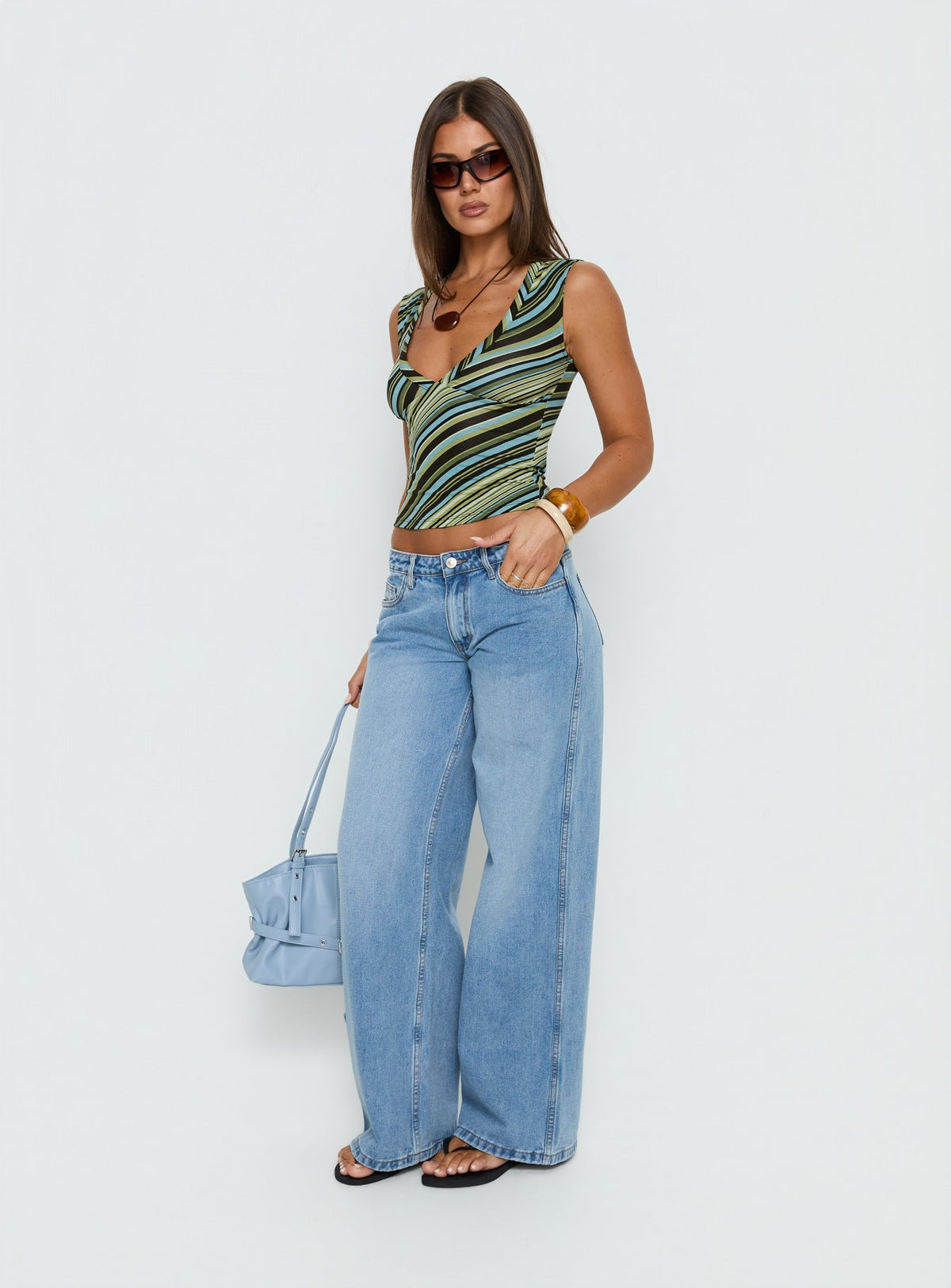 Ramos Low Rise Denim Jeans Bright Blue Wash Tall