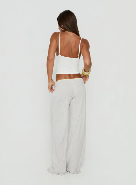 Jessika Ultra Low Pants Yellow / Grey Marle