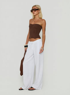 Syrena Tailored Wide Leg Pant White