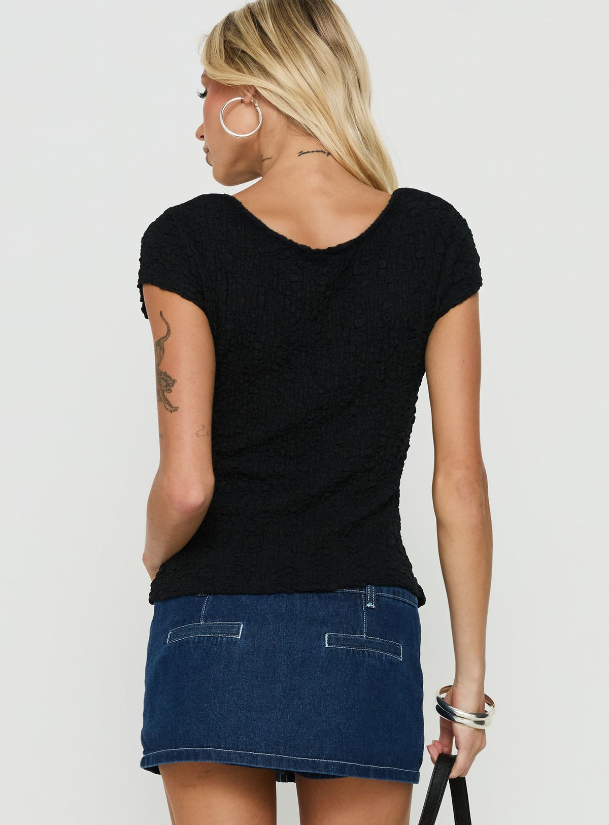 Rowann Textured Top Butter Black