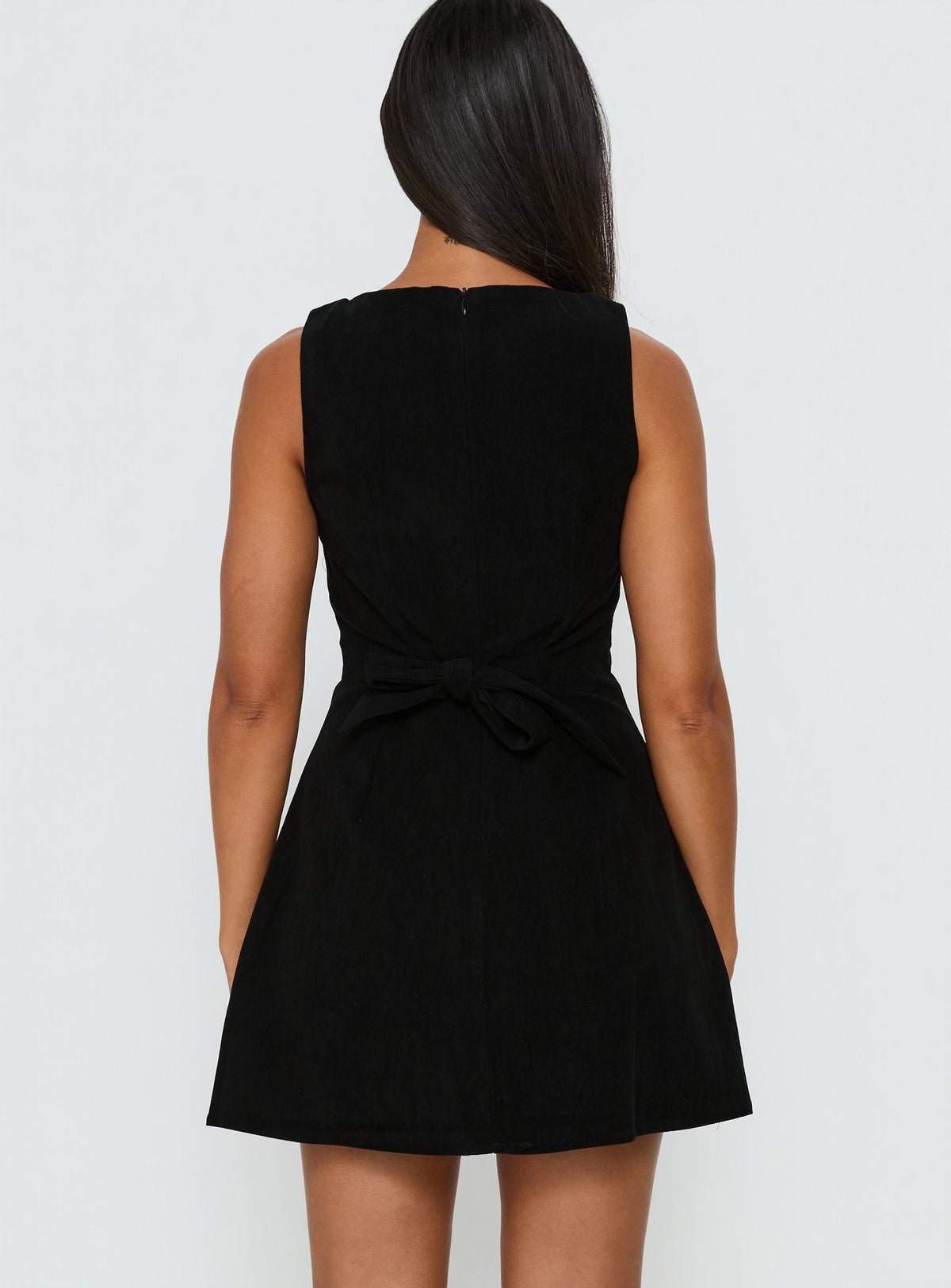 Alfalfa Corduroy Mini Dress Black Petite