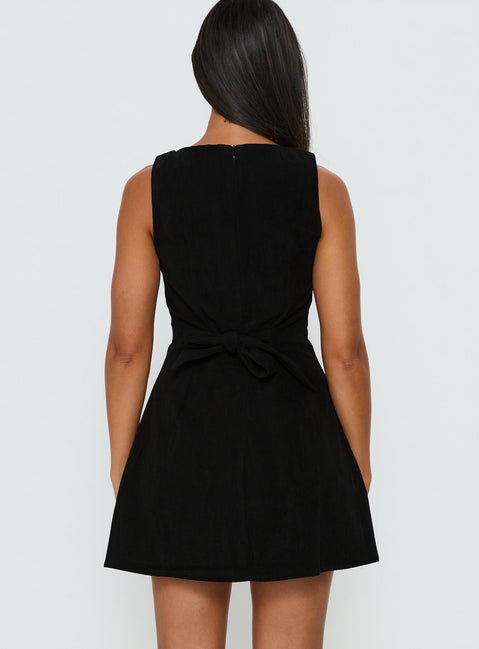Alfalfa Corduroy Mini Dress Black Tall