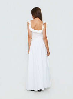 Valerio Maxi Skirt White