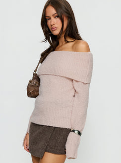   side view of model wearing Princess Polly Adelyne Tweed Mini Skirt Brown Mini Skirts 