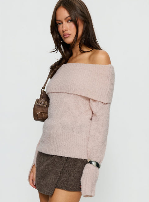   side view of model wearing Princess Polly Adelyne Tweed Mini Skirt Brown Mini Skirts 
