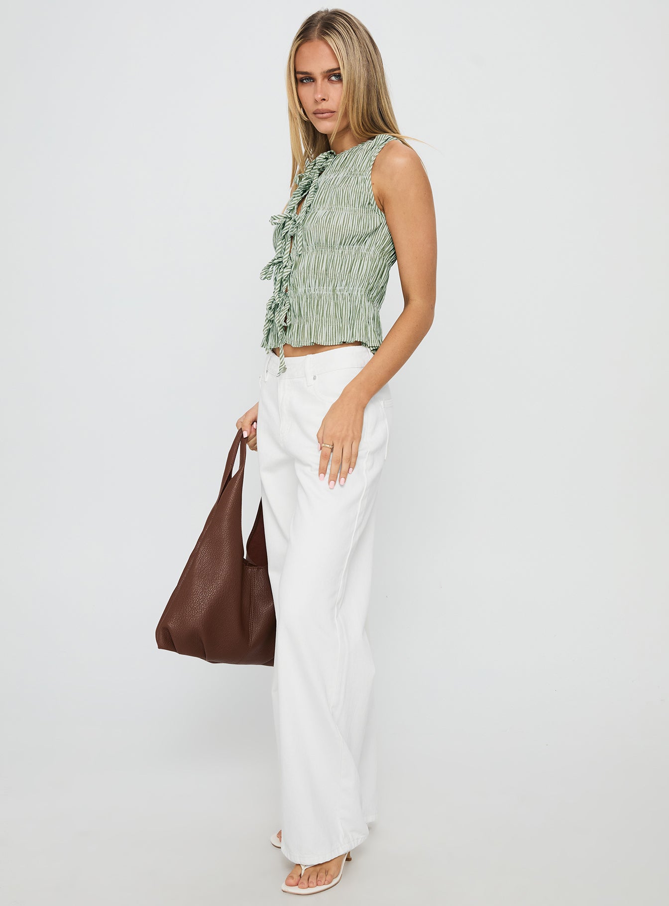 Serenitia Mid Rise Relaxed Jeans White Wash High Rise Jeans Jeans 