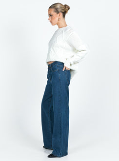 product Princess Polly Mid Rise  Top Model Jeans Dark Denim