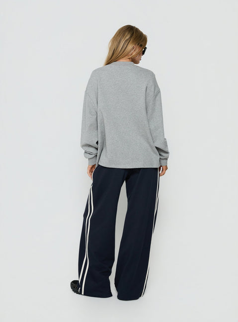 Opollo V Neck Jumper Grey Marle