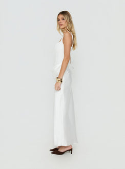Ryana Corset Drape Maxi Dress White