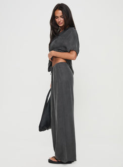 side view of model wearing Princess Polly Mahlab Pants Slate 