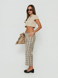 Indee Cropped Cargo Pants Check