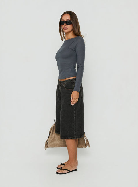 Kolumbia Low Rise Jort Washed Black