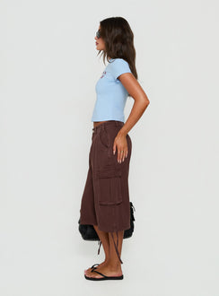 Hudsen Longline Cargo Shorts Washed Brown