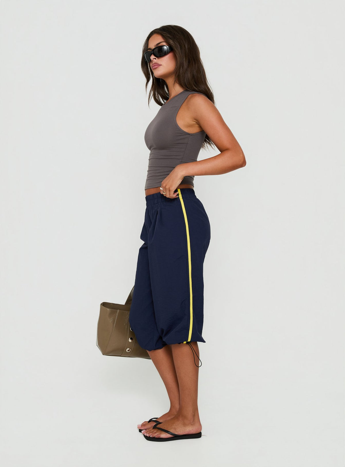 Riyah 3/4 Low Rise Nylon Pants Navy