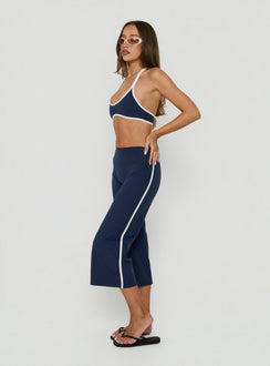 Symmetry Active Wide Leg Capri Pants Navy