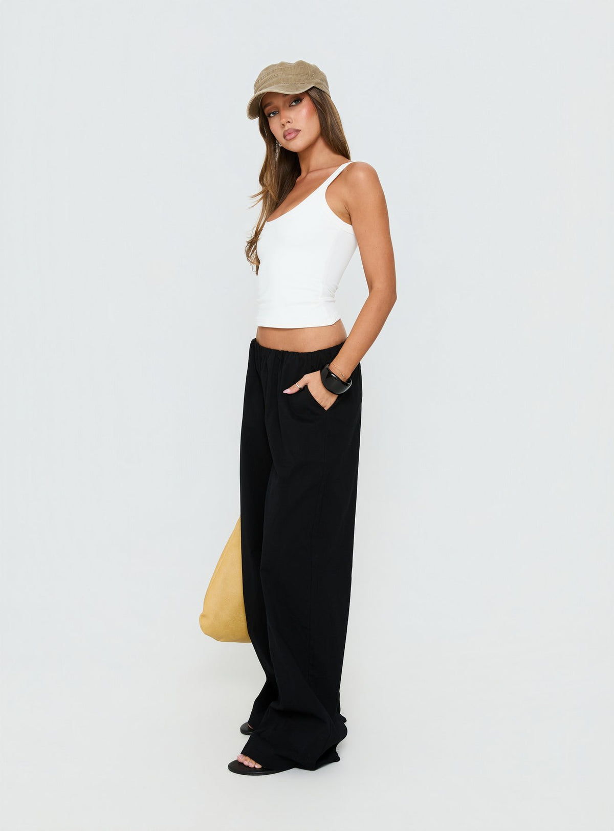 Lunea Concealed Waistband Pants Black Petite