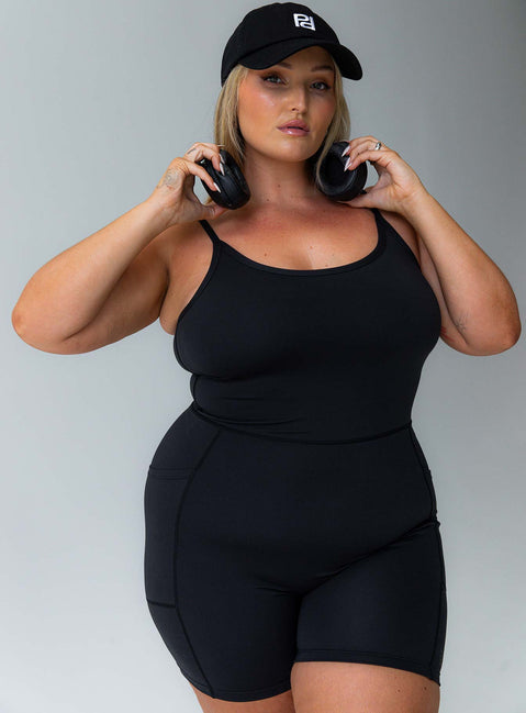 Black activewear catsuit