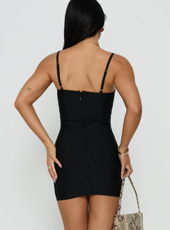 Jayana Bandage Mini Dress Black