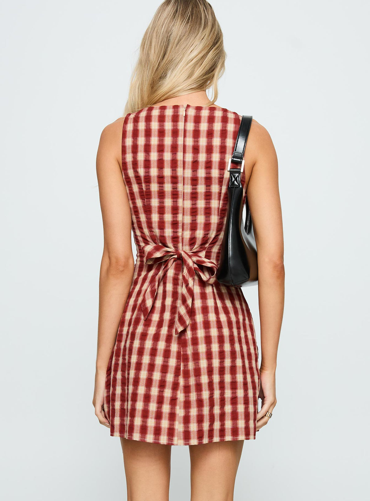 Sweet Somethings Mini Dress Red Check Petite