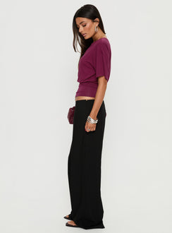 Khane Low Rise Wide Leg Pant Black Tall