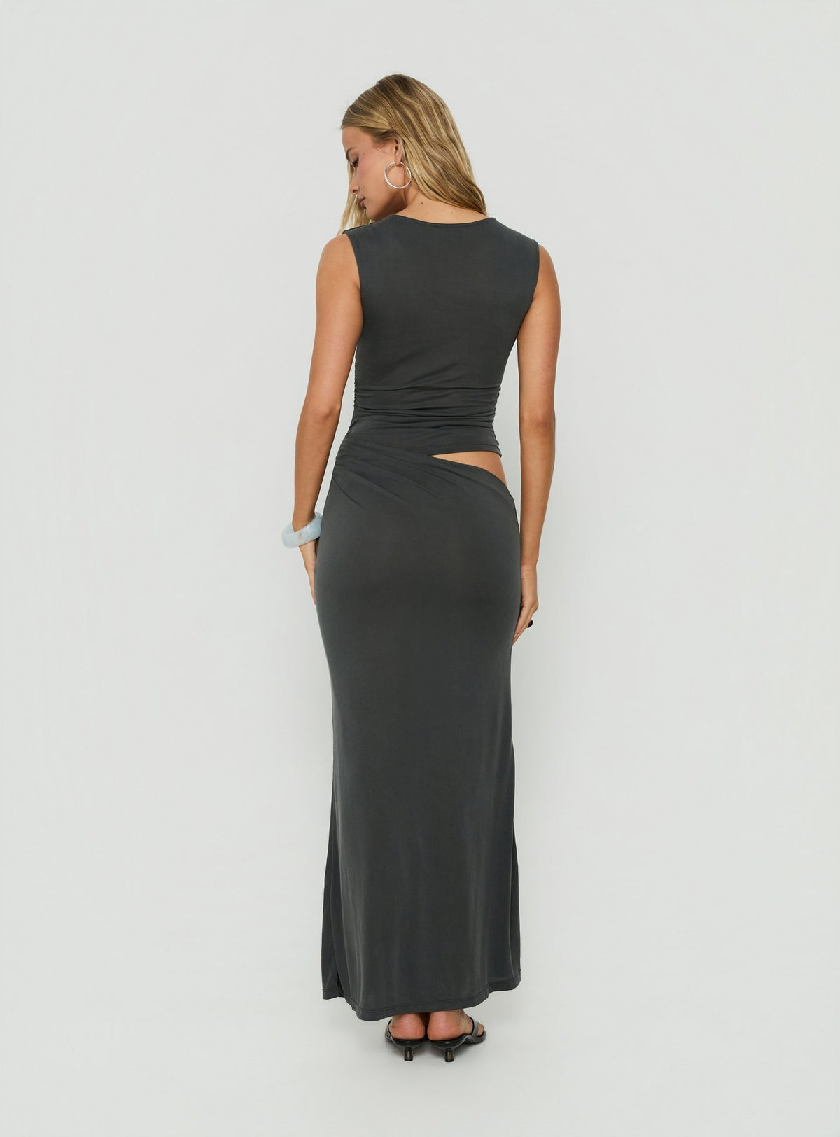 Evelen Thick Strap Maxi Dress Grey