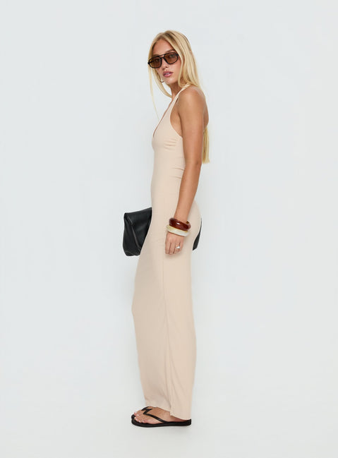 Sakiri Halter Maxi Dress Cream