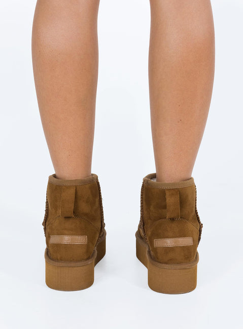 Franz Shearling Boots Brown