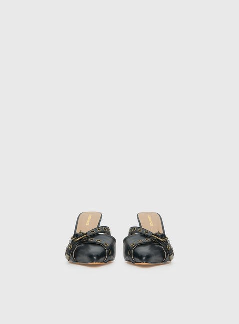 Compelling Pointed Toe Heels Black