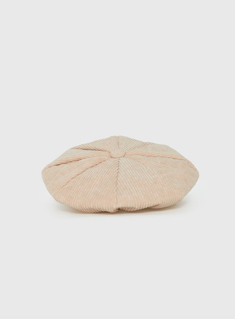 Avenelle Cord Newsboy Hat Fawn