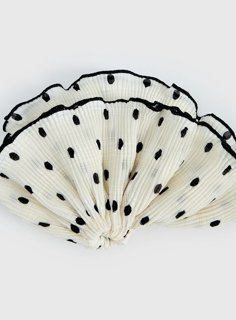 Greatest Gift Scrunchie White Polka Dot