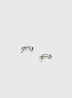 Avaline Stainless Steel Stud Earrings Silver
