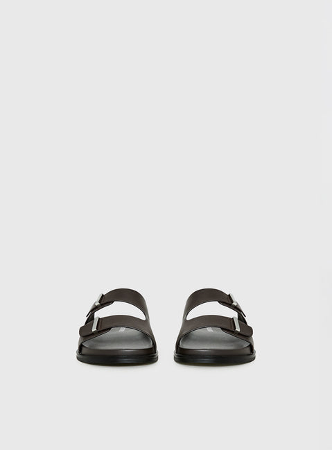 Dedication Double Strap Sandals Chocolate