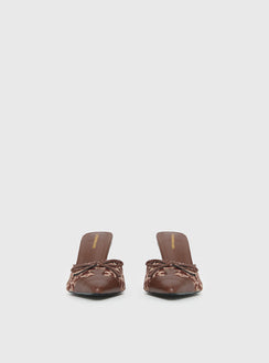 Boardroom Pointed Toe Heels Caramel Cow