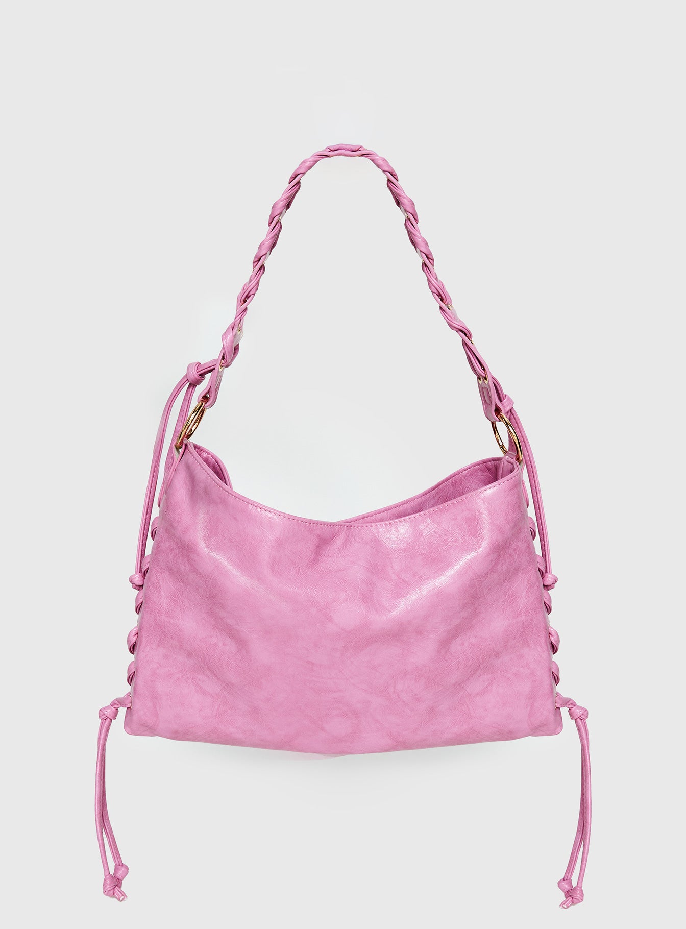Amadea Tie Detail Shoulder Bag Pink