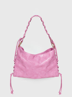 Amadea Tie Detail Shoulder Bag Pink