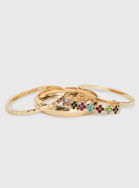 Blame Game Bracelet Set Gold
