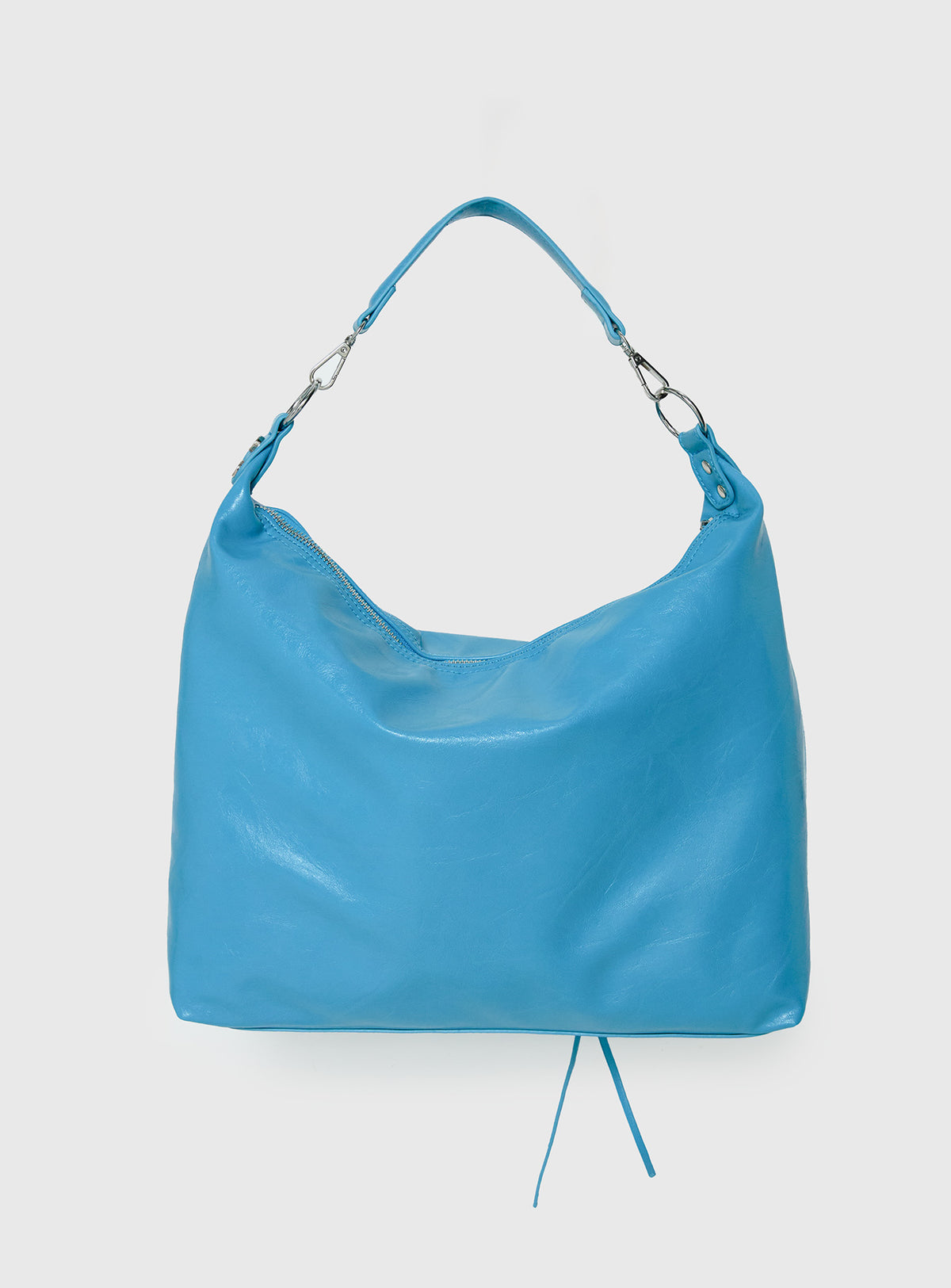 Peta & Jain Infinity Hobo Bag Turquoise Crinkle PU