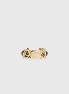 Sun Is Showing Cuff Gold / Brown