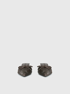 Unrivaled Pointed Toe Faux Suede Heels Chocolate