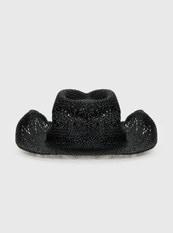 Avyanna Straw Cowboy Hat Black