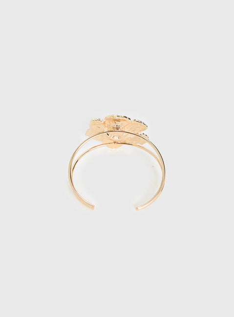 Set Adrift Flower Cuff Gold