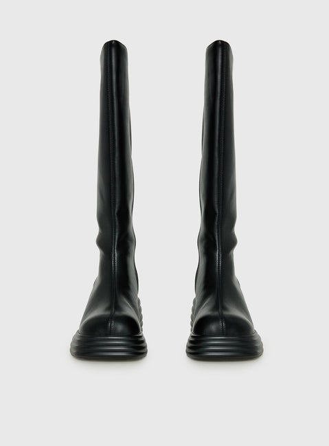 Therapy Frequency Knee High Boots Black