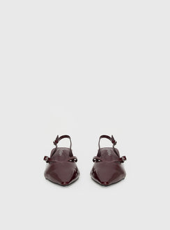 Therapy Irving Slingback Heels Burgundy